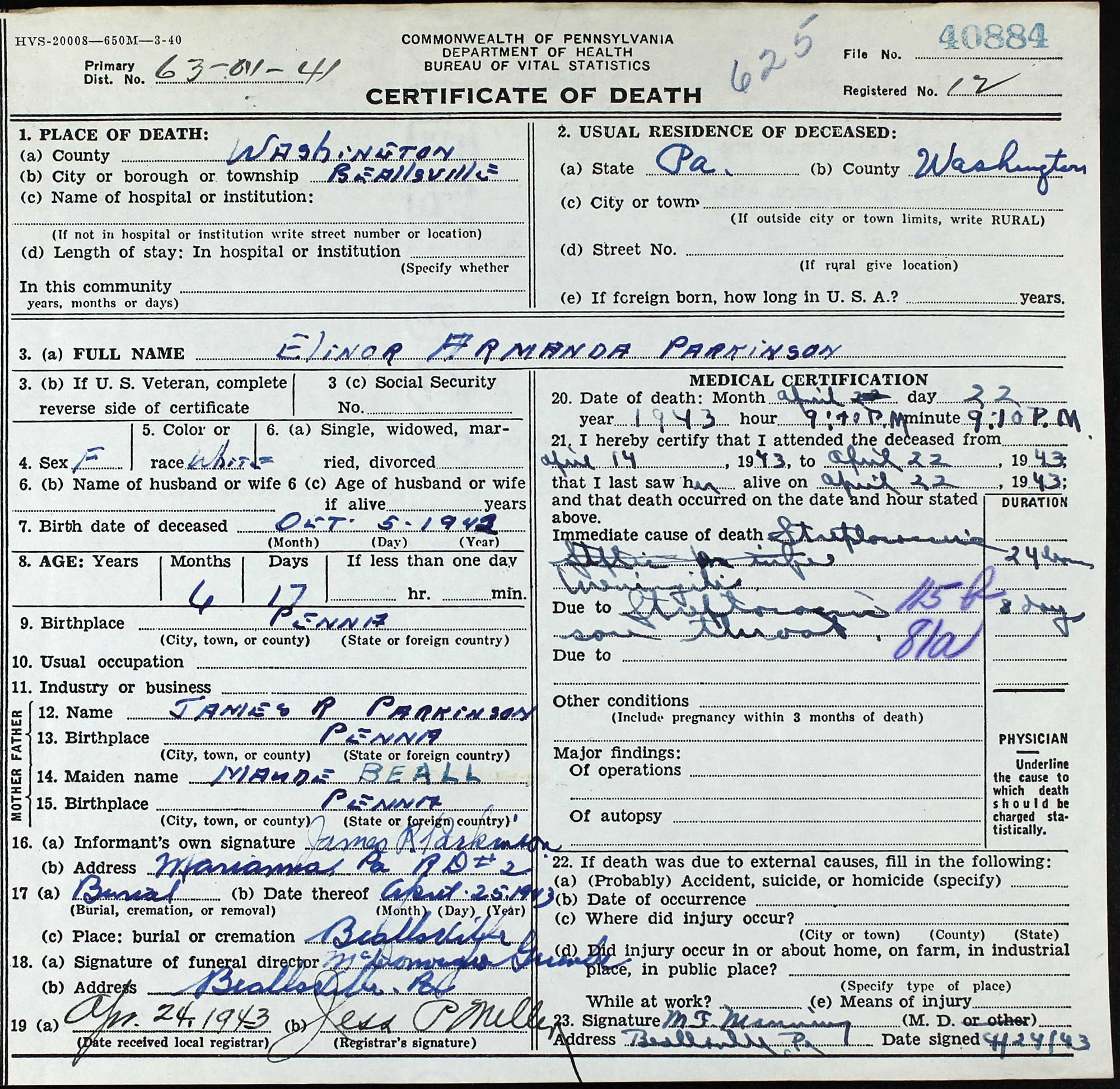 Elinor Armanda Parkinson